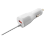 CANYON C-033 Universal 1xUSB car adapter, plus Lightning connector, Input 12V-24V, Output 5V/2.4A(Max), with Smart IC, white glo