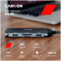 CANYON 8 in 1 hub, with 1*HDMI,1*Gigabit Ethernet,1*USB C female:PD3.0 support max60W,1*USB C male :PD3.0 support max100W,2*USB3