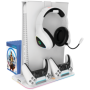 CANYON CS-5, PS5 Charger stand, with RGB light, 315*185*28mm, with 23CM+0.5cm cable, 475±10g, White